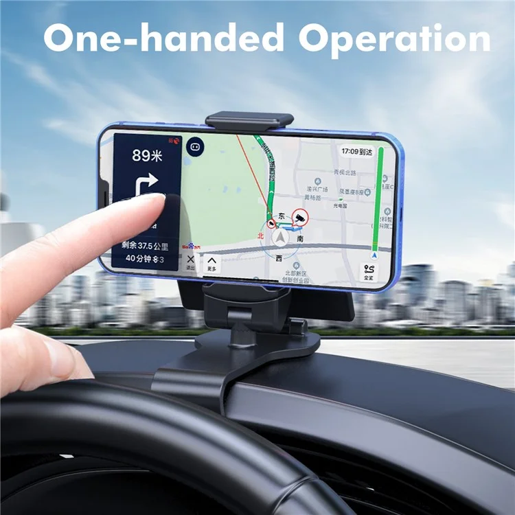 PB-144 Car Mobile Phone Holder Stand 360 Degree Rotating GPS Bracket Support with Parking Number Plate