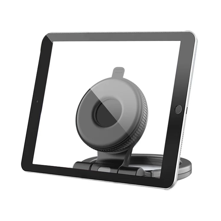 PB-47B Adjustable 360 Rotatable Suction Cup Mount Phone Holder Folding Finger Ring Tablet Stand - Black