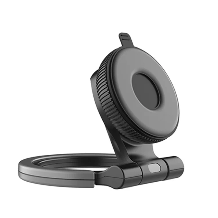 PB-47B Adjustable 360 Rotatable Suction Cup Mount Phone Holder Folding Finger Ring Tablet Stand - Black