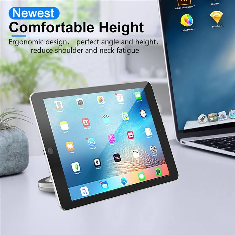 PB-47B Adjustable 360 Rotatable Suction Cup Mount Phone Holder Folding Finger Ring Tablet Stand - Black