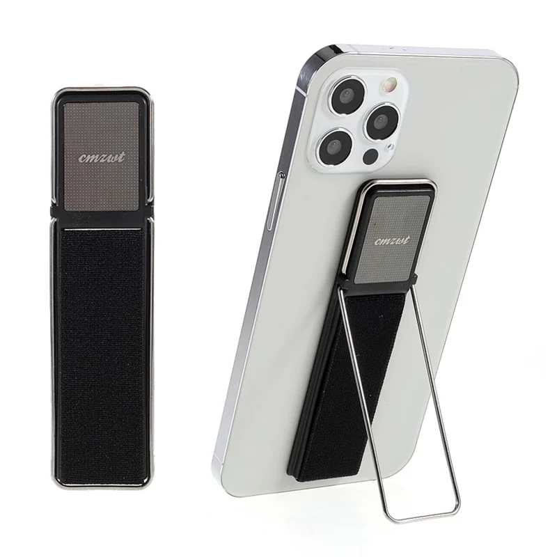 CMZWT CPS-030 Uchwyt na Telefon z Opaską Elastyczną, Uchwyt Palcowy do iPhone'a, Samsunga, Xiaomi - Czarny