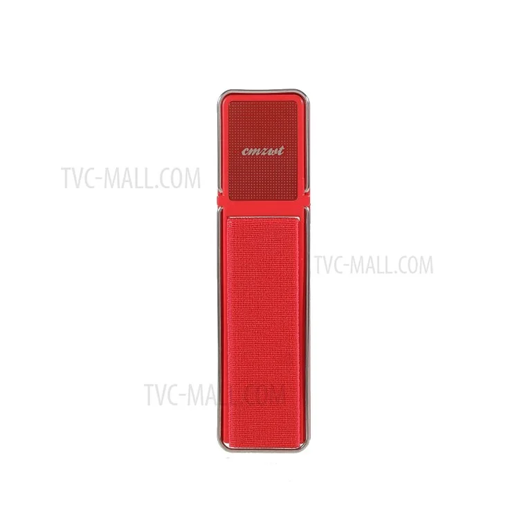 CMZWT CPS-030 Porte-téléphonie Grip de Doigt de Montage Avec Bande Élastique Pour Iphone Samsung Xiaomi - Rouge