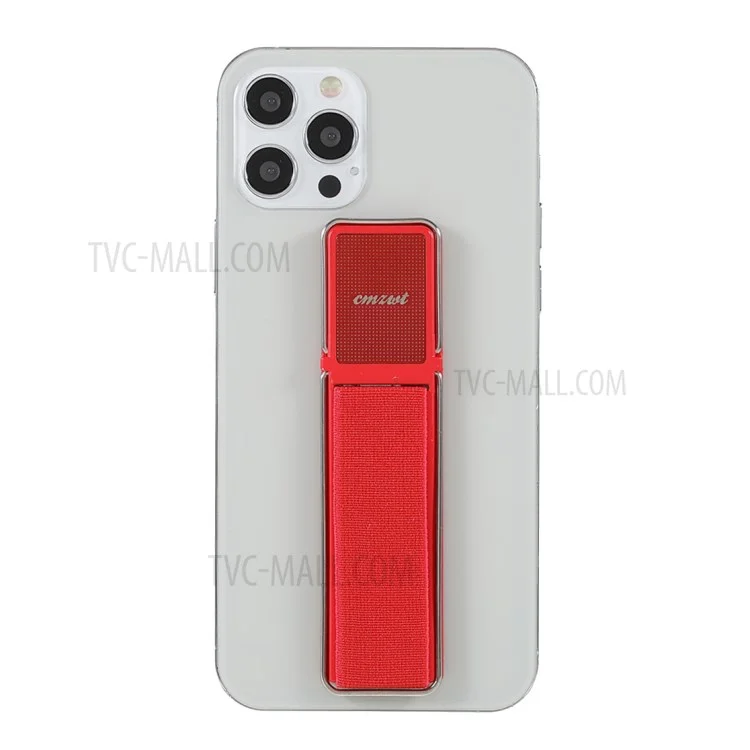 CMZWT CPS-030 Porte-téléphonie Grip de Doigt de Montage Avec Bande Élastique Pour Iphone Samsung Xiaomi - Rouge