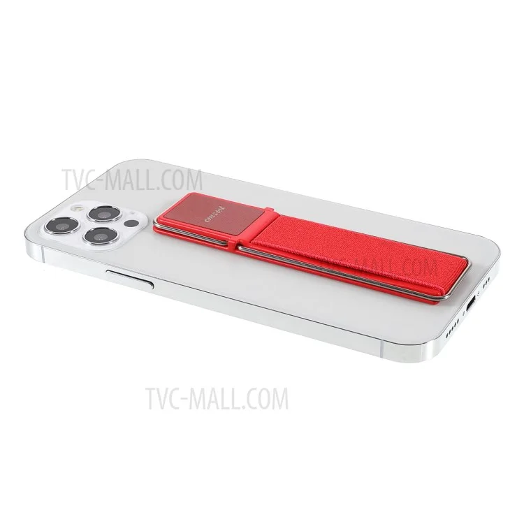 CMZWT CPS-030 Porte-téléphonie Grip de Doigt de Montage Avec Bande Élastique Pour Iphone Samsung Xiaomi - Rouge