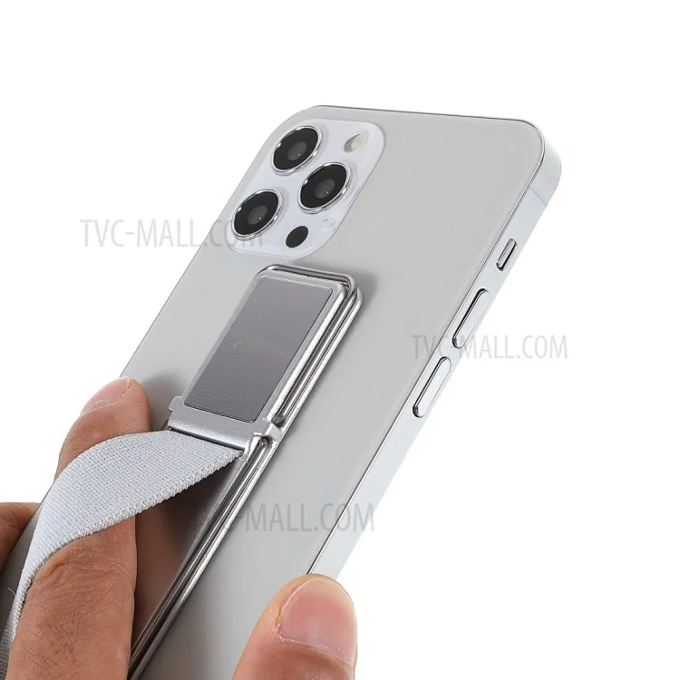 CMZWT CPS-030 Phone Holder Mount Finger Grip with Elastic Band for iPhone Samsung Xiaomi - Silver