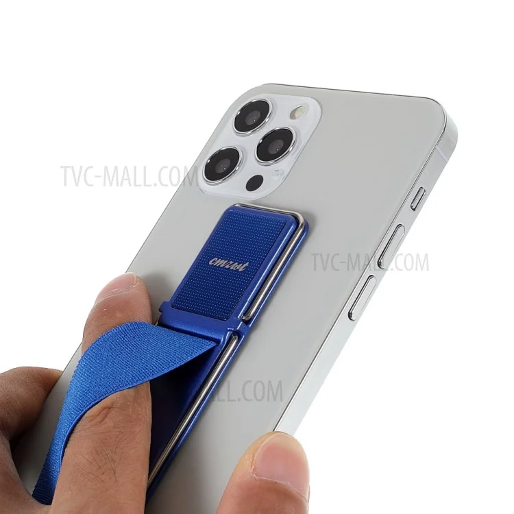 CMZWT CPS-030 Phone Mount Finger Grip Com Elástico Para Iphone Samsung Xiaomi - Azul