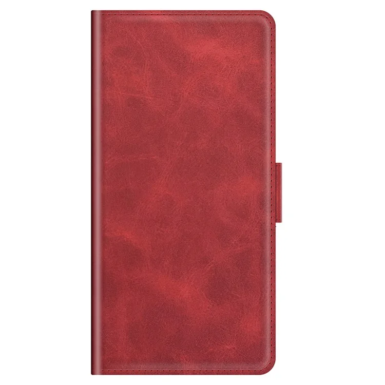 Premium PU Leather Wallet Flip Folio Stand Shockproof Protective Case with Magnetic Closure for ZTE A71 - Red