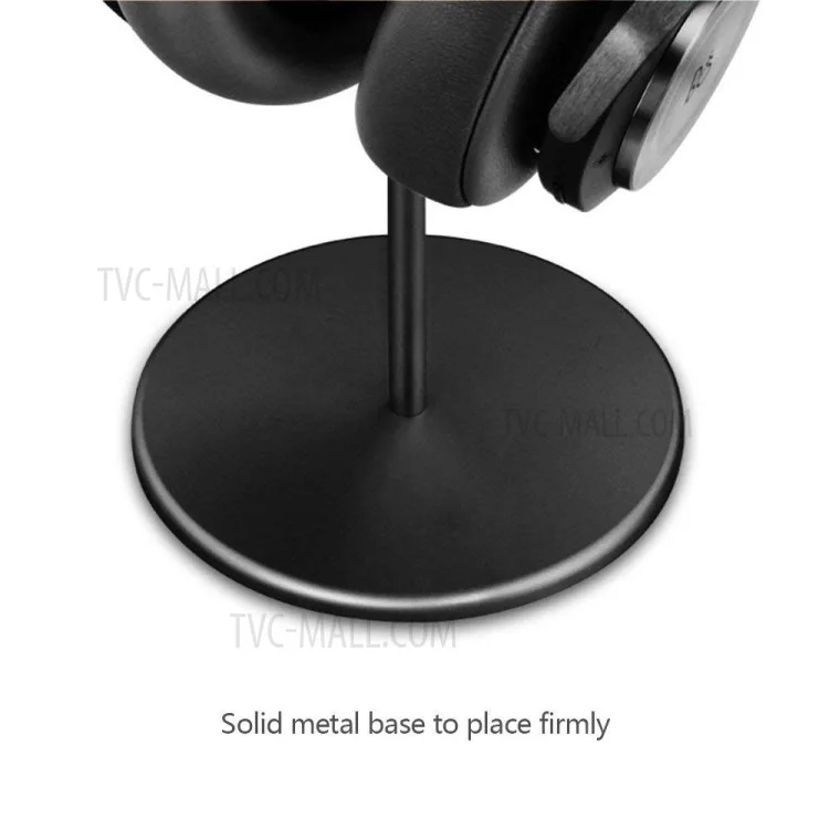 Universelle Holz-Aluminiumlegierung-Kopfhörerhalterung, Gaming-Headset-Halterung, Halterung mit solidem Metallsockel für AirPods Max - Grau