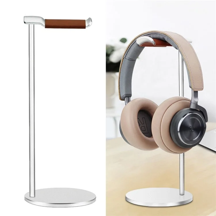 Aire Acondicionado De Aleación De Aluminio Universal Soporte De Escritorio Gaming Auriculares Soporte Soporte Para Airpods Max - Plata