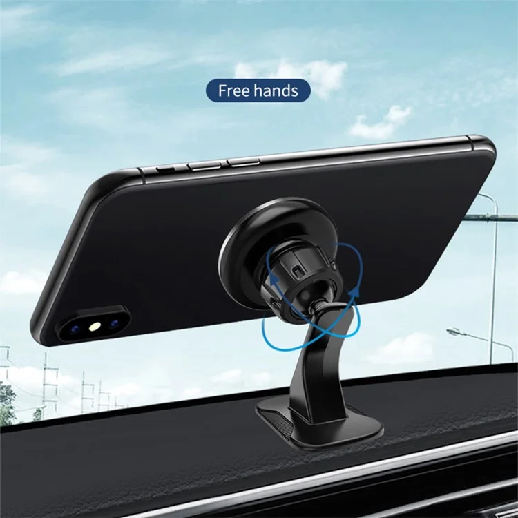 CD02 Single Hand Operation Car Dashboard Magnetic Absorption Mobile Phone Holder with Sticky Base