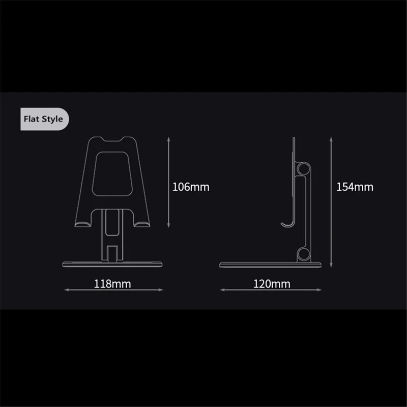 P10 Universale Supporto per Telefono Cellulare e Tablet in Lega di Alluminio Pieghevole - Argento