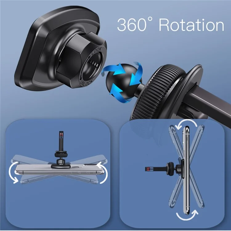 Yesido C128 Monthetic Car Mount 360 ° Gire o Porta -ar do Clipe de Gancho de Gancho