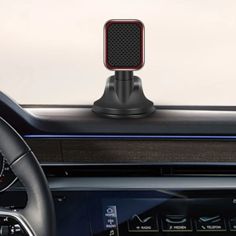 360 Degrees Rotary Magnetic Car Dashboard Windshield Phone Holder Suction Cup Bracket for iPhone Samsung GPS - Grey