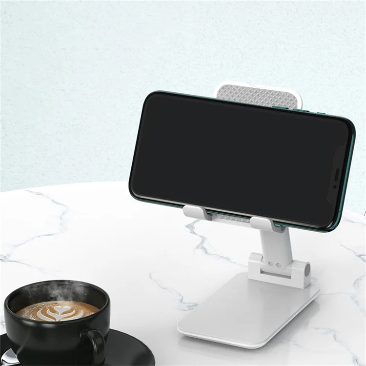 T9-2 Portable Foldable Telescopic Phone Mount Holder Adjustable Angle Mobile Phone Stand Bracket - Black