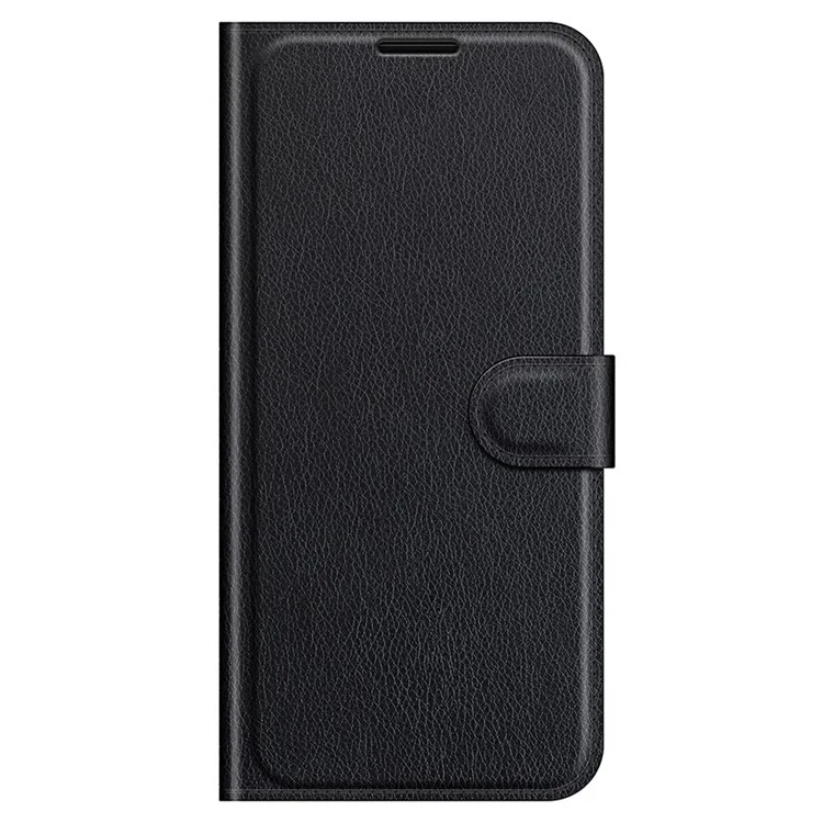 Litchi Texture PU Leather Wallet Case Magnetic Closure Protective Stand Flip Phone Cover for ZTE Blade V30 Vita / Blade V2020 5G - Nero