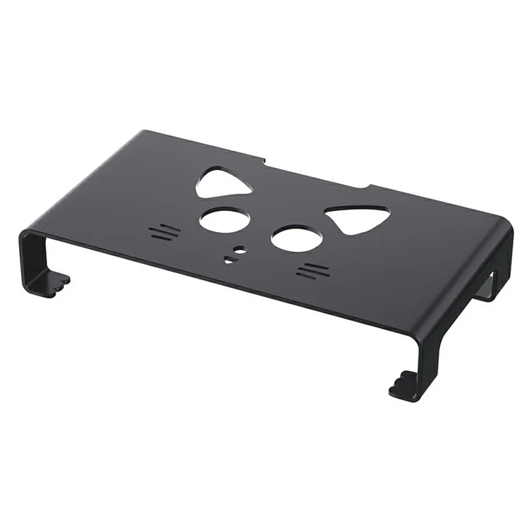 Suporte De Suporte Do Suporte Do Computador Da Desktop Do Monitor Anti-skid Do Estilo De Alumínio Simples Do Estilo Para MacBook / Impressora - Preto