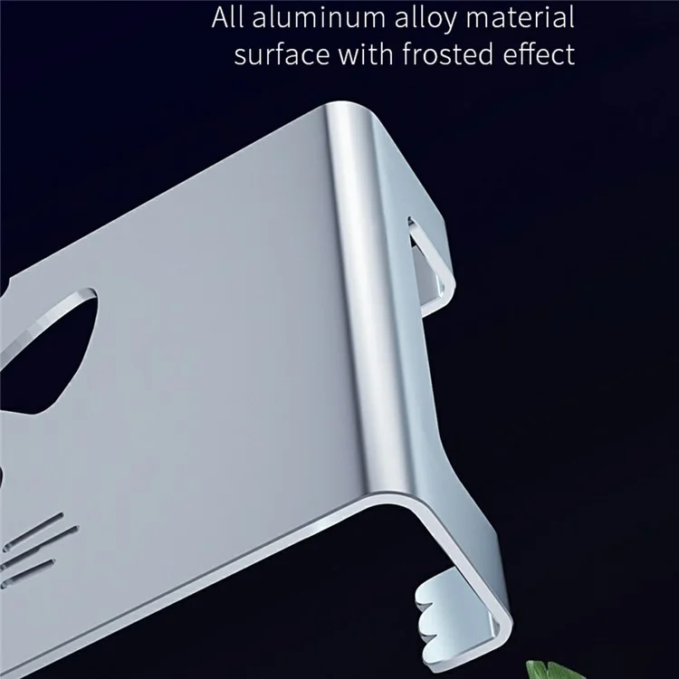Simple Style Aluminium Alloy Anti-skid Monitor Riser Desktop Computer Stand Holder for MacBook/Printer - Silver