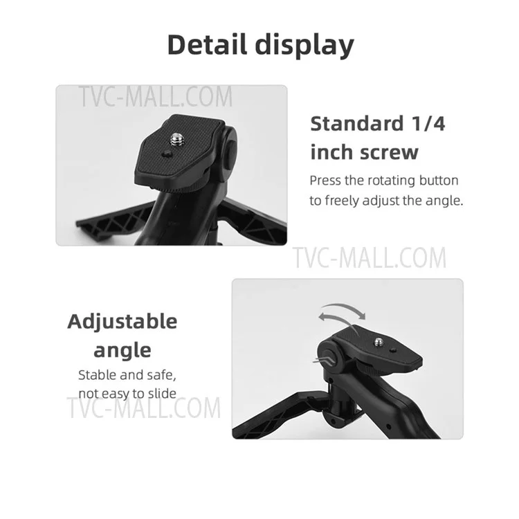 Vlog Shooting Desktop Tripod Adjustable Fill Light Phone Holder Kit for Mobile Phone 6.5-10cm