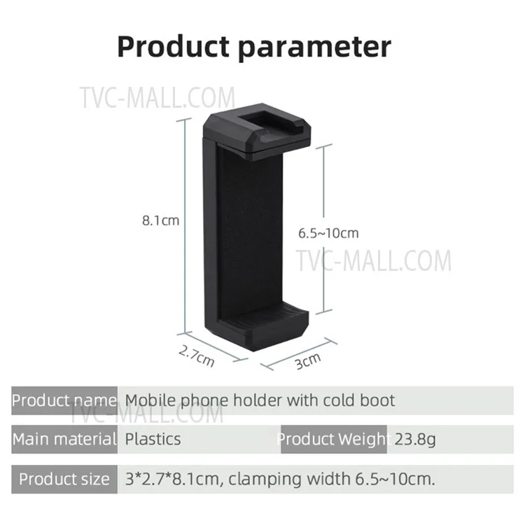 Vlog Shooting Desktop Tripod Adjustable Fill Light Phone Holder Kit for Mobile Phone 6.5-10cm