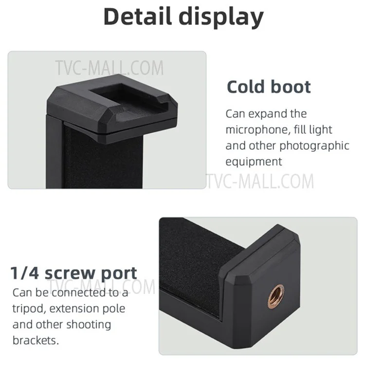 Vlog Shooting Desktop Tripod Adjustable Fill Light Phone Holder Kit for Mobile Phone 6.5-10cm