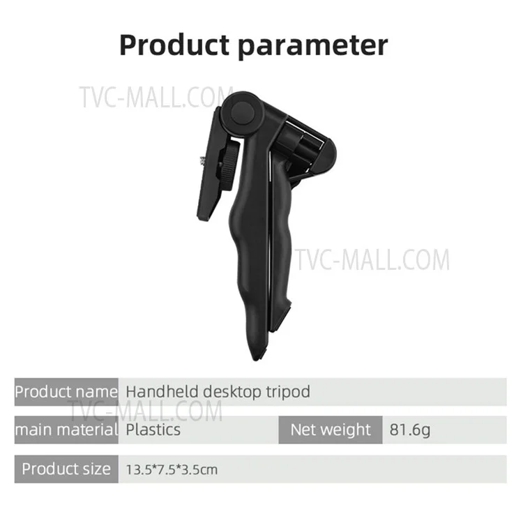 Vlog Shooting Desktop Tripod Adjustable Fill Light Phone Holder Kit for Mobile Phone 6.5-10cm