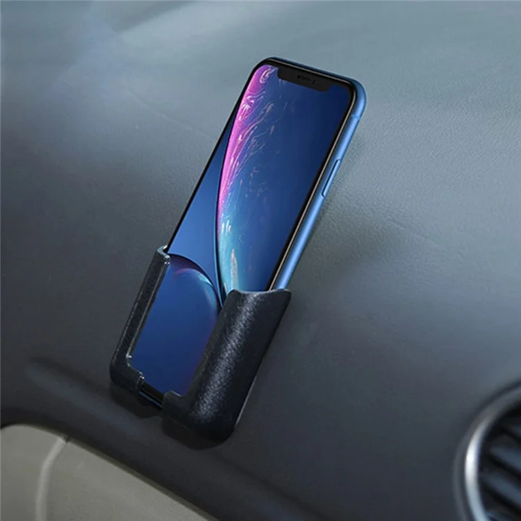 Universal Adhesive Car Phone Holder Stand Vehicle Mobile Phone Storage Box Organizer