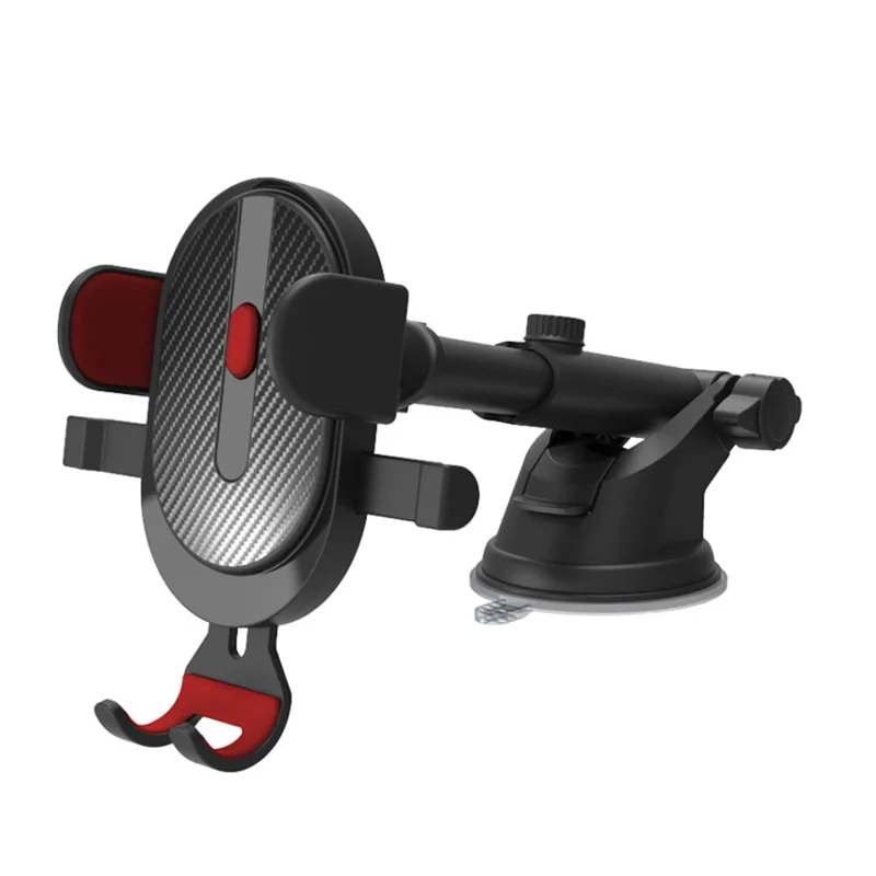 Auto Parabrezza Dashboard Aspirazione Per Montaggio Telescopico Gravity Auto Morsetto Supporto Telefono Supporto - Nero / Rosso