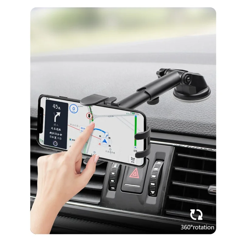 Auto Parabrezza Dashboard Aspirazione Per Montaggio Telescopico Gravity Auto Morsetto Supporto Telefono Supporto - Nero / Rosso