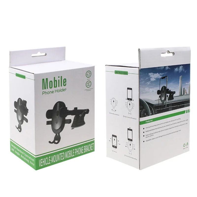 Auto Parabrezza Dashboard Aspirazione Per Montaggio Telescopico Gravity Auto Morsetto Supporto Telefono Supporto - Nero / Rosso