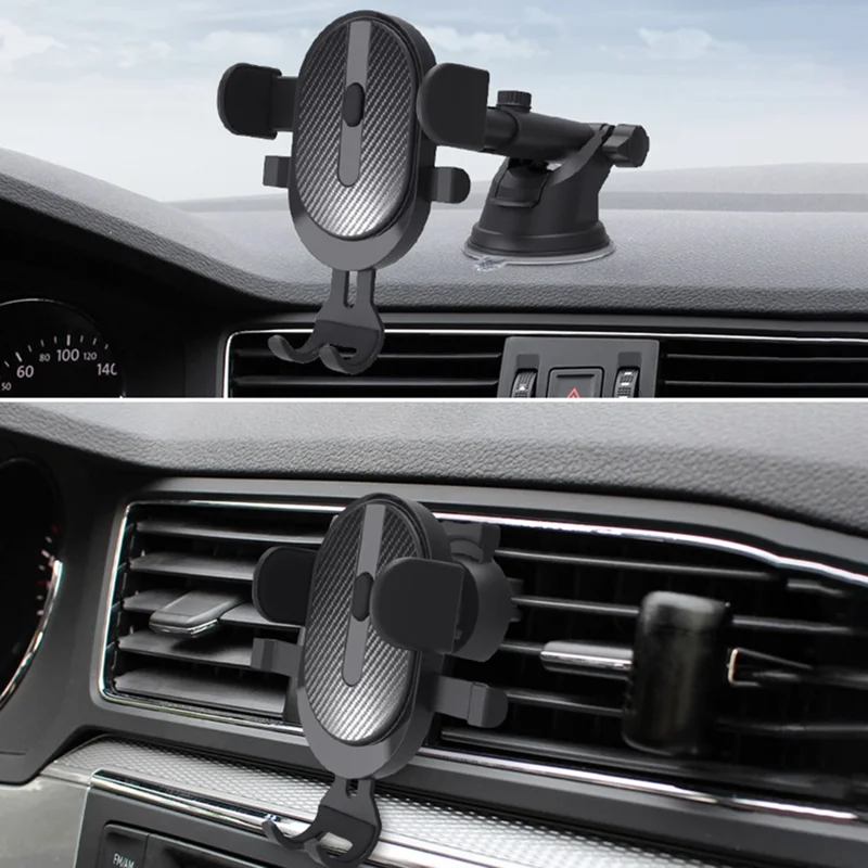 Auto Parabrezza Dashboard Aspirazione Per Montaggio Telescopico Gravity Auto Morsetto Supporto Telefono Supporto - Nero / Rosso