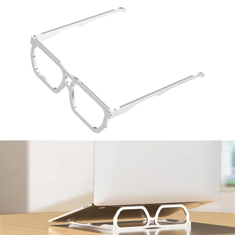 RJ -BJ02-1 Glasses Design Portable Adjustable High-quality Laptop PC Supported Stand Mount - Silver