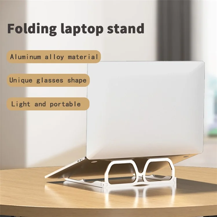 RJ -BJ02-1 Glasses Design Portable Adjustable High-quality Laptop PC Supported Stand Mount - Silver