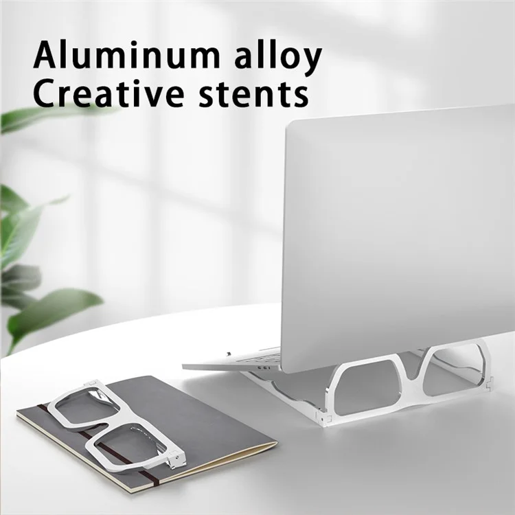 RJ -BJ02-1 Glasses Design Portable Adjustable High-quality Laptop PC Supported Stand Mount - Silver