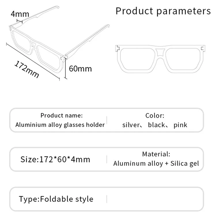 RJ -BJ02-1 Glasses Design Portable Adjustable High-quality Laptop PC Supported Stand Mount - Silver