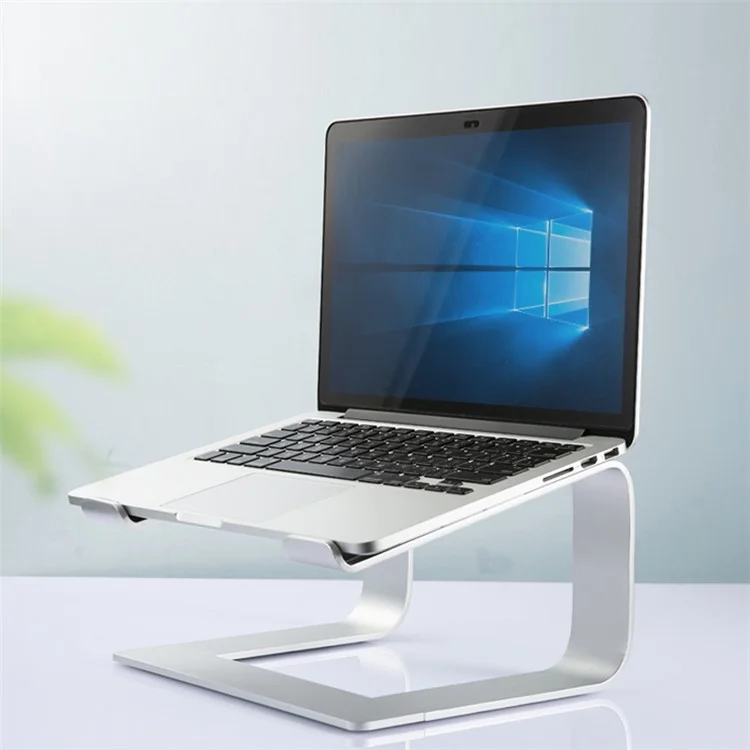 Z29 Detachable Aluminium Alloy Hollow-out Heat Dissipation Laptop Stand Holder Notebook Riser Support Bracket - Silver
