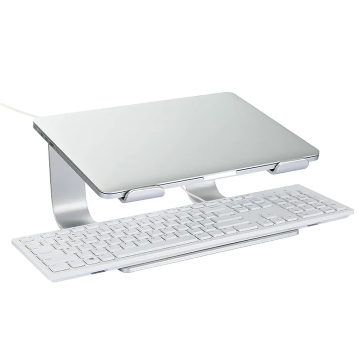 Z29 Detachable Aluminium Alloy Hollow-out Heat Dissipation Laptop Stand Holder Notebook Riser Support Bracket - Silver
