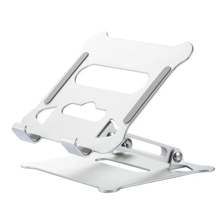 Z19 Aluminium Alloy Heat Dissipation Adjustable Height Foldable Laptop Holder Notebook Stand Bracket - Silver