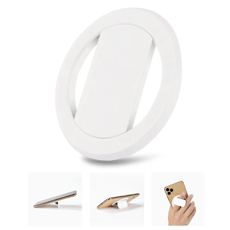 N52 Magnetic Car Phone Holder Ultra-thin Strong Magnetic Ring Back Adhesive Lazy Grip - White