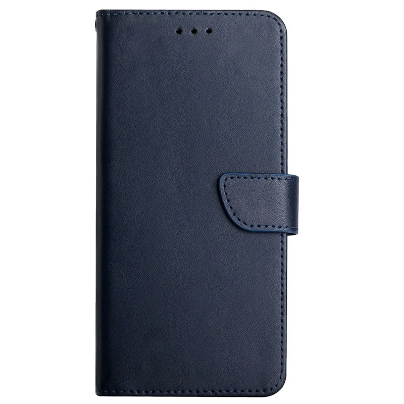 Genuine Leather Nappa Texture Multifunction Wallet Stand Full Body Protective Phone Case for ZTE Libero 5G - Blue