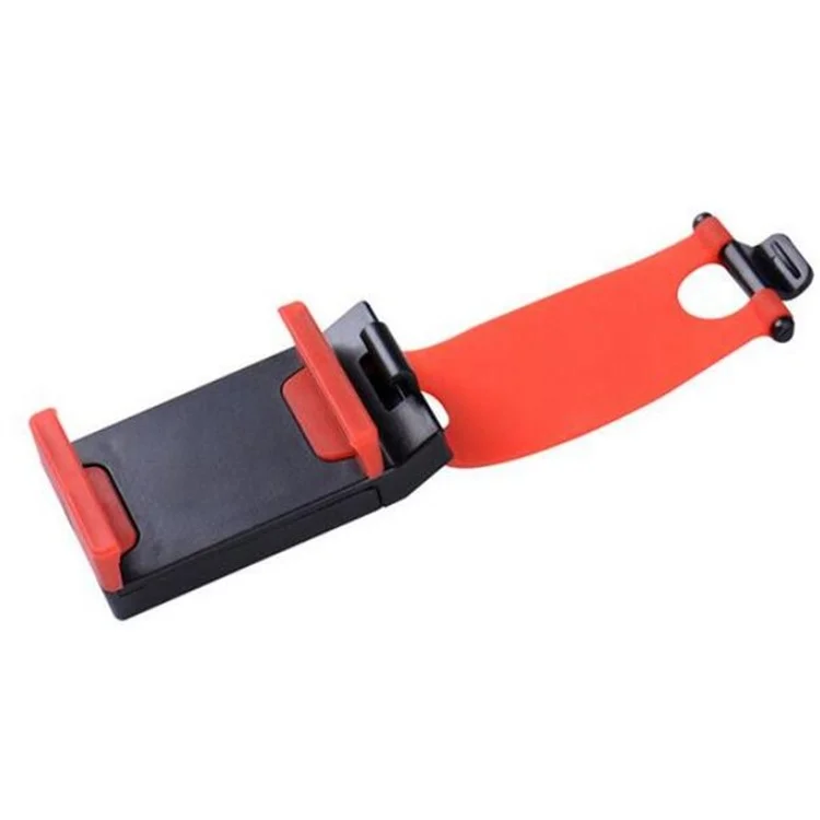 Car Phone Holder Steering Wheel Hanging Mount Mobile Phone GPS Clip Bracket - Red