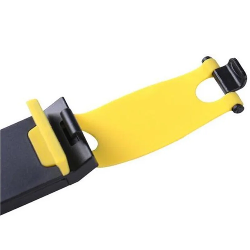 Car Phone Holder Steering Wheel Hanging Mount Mobile Phone GPS Clip Bracket - Yellow