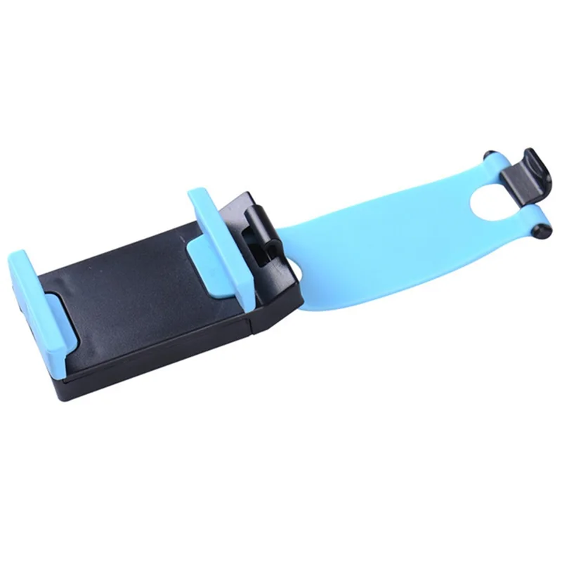 Car Phone Holder Steering Wheel Hanging Mount Mobile Phone GPS Clip Bracket - Blue