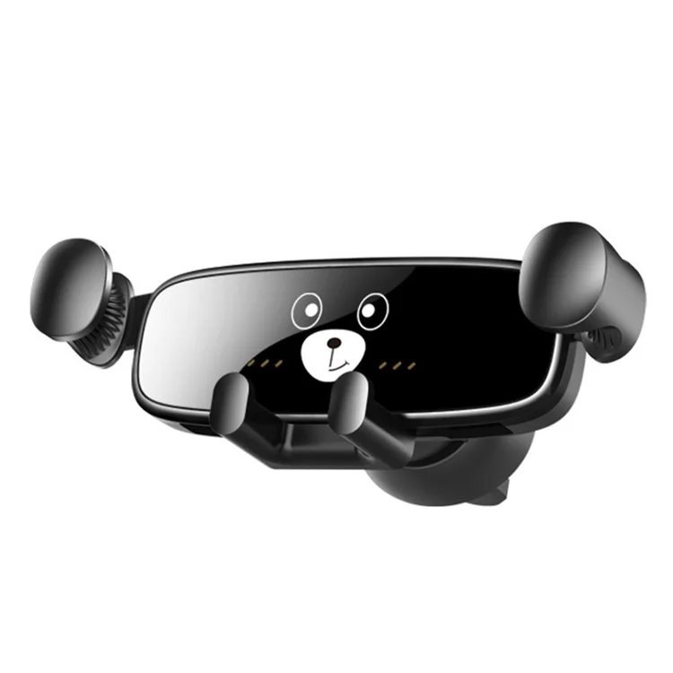 M2S Cute Desenho de Desenho Animado Gravity Cartador de Telefone Rotativo Santa de Suporte de Saída de ar de Montagem Suporte - Preto