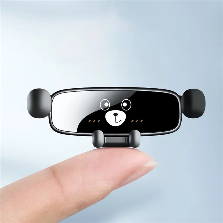 M2S Cute Desenho de Desenho Animado Gravity Cartador de Telefone Rotativo Santa de Suporte de Saída de ar de Montagem Suporte - Preto