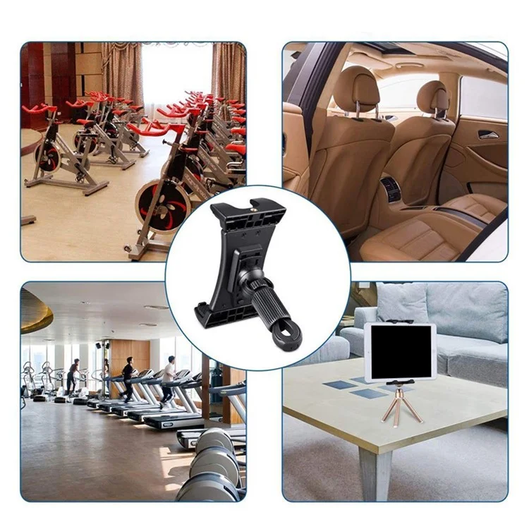 Tripod Mount Phone Holder Adjustable Tablets Stand Car Backseat Phone Holder with 1/4 Hole for Live-streaming Video Recording Photography