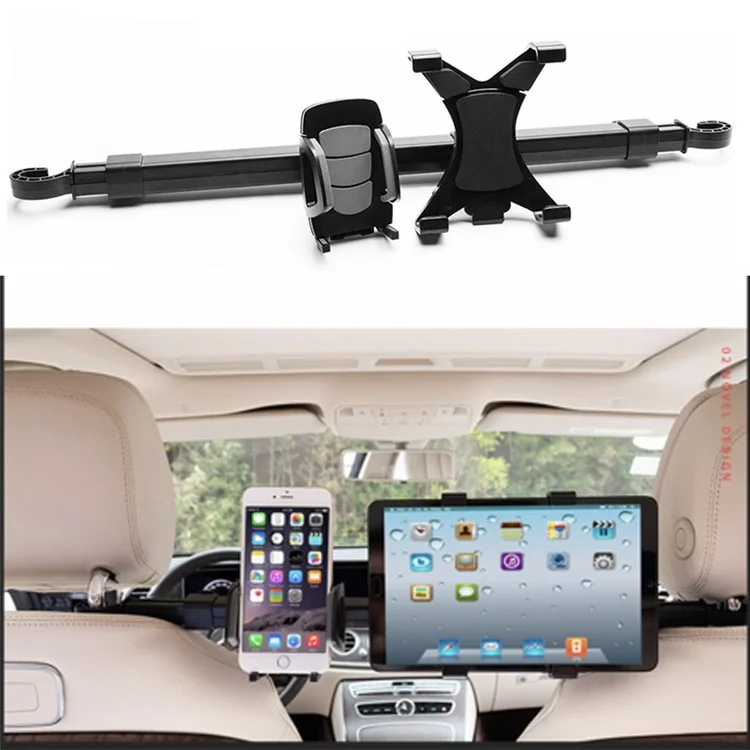 HD52/58 Universal Car Back Seat Headrest Retractable Phone Tablet Holder Bracket