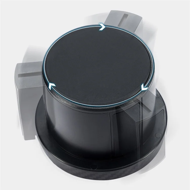 SB-1077 Véhicule Pour Véhicule Double Support de Tasse de Tasse de Bouteille D'eau de Boisson - Edge Noir / Argent en Fibre de Carbone