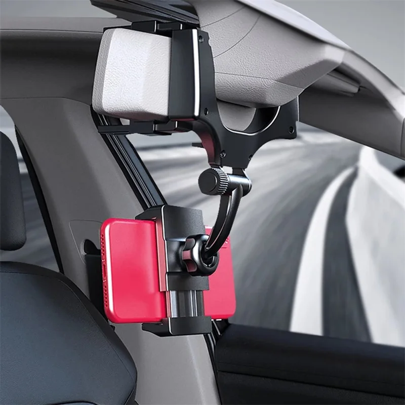 HD-98 Car Rearview Mirror Mount Rotatable Mobile Phone Holder Bracket