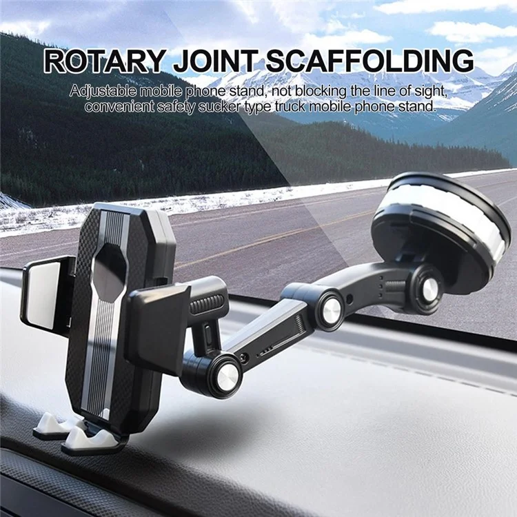 X-0566 Car Dashboard Windshield Adjustable Mobile Phone Holder Suction Cup Bracket