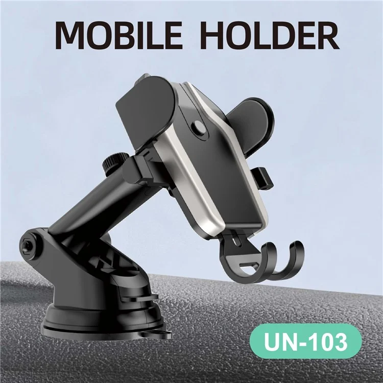 UN-103 360 Degree Rotation Car Dashboard Suction Cup Base Phone Holder Bracket